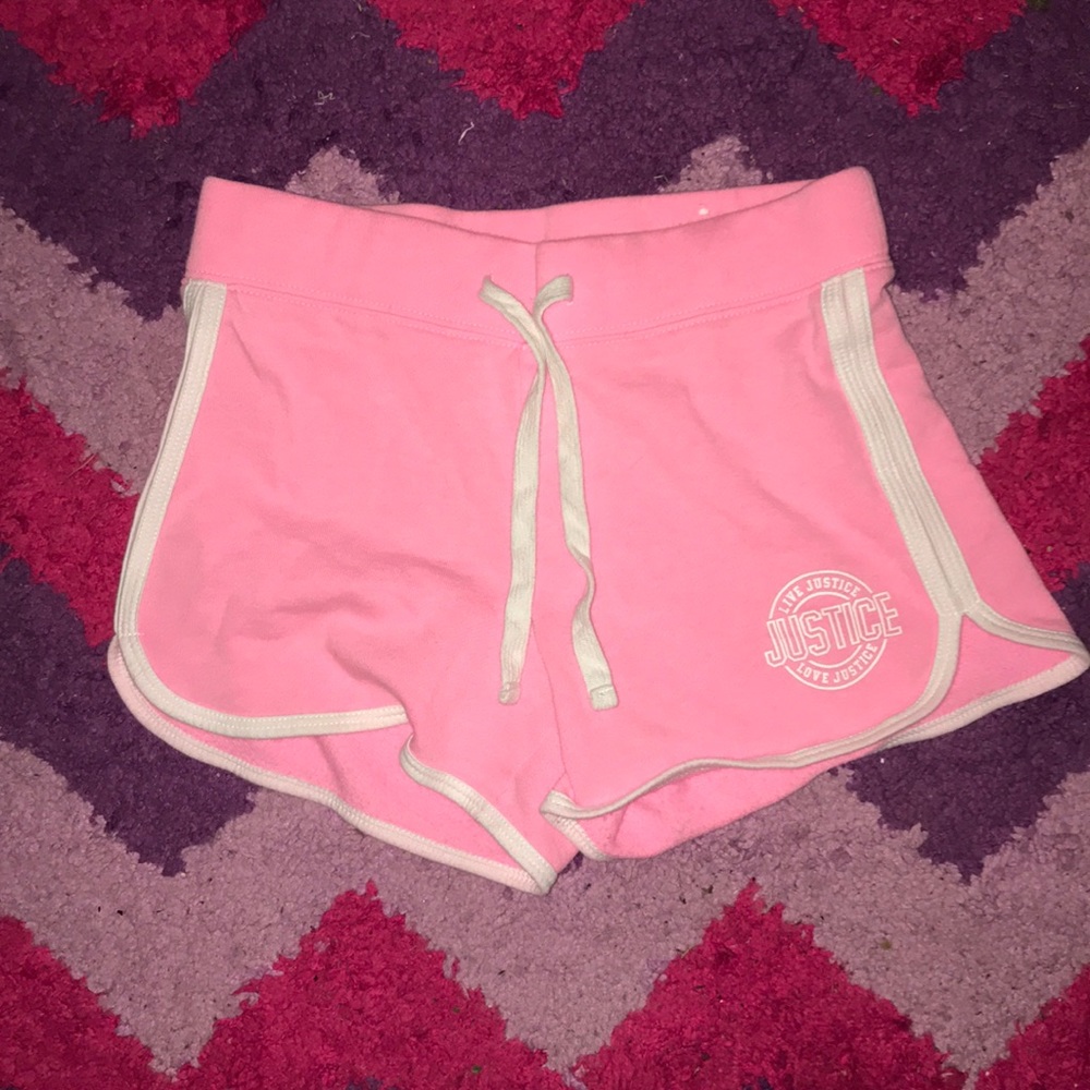 Pink justice shorts